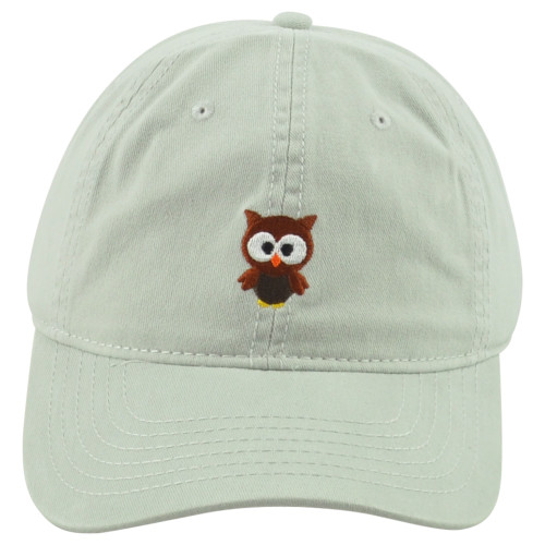 Concept One Little Owl Light Gray Adults Unisex Curved Bill Adjustable Hat Cap