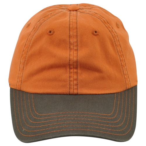 American Needle Relaxed Blank Solid Orange Brown Adjustable Adults Hat Cap