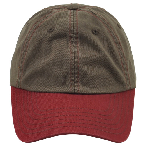 American Needle Relaxed Blank Solid Brown Burgundy Adjustable Adults Hat Cap