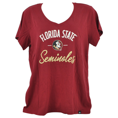 NCAA Florida State Seminoles Burgundy Short Sleeve Womens Ladies Tshirt Tee