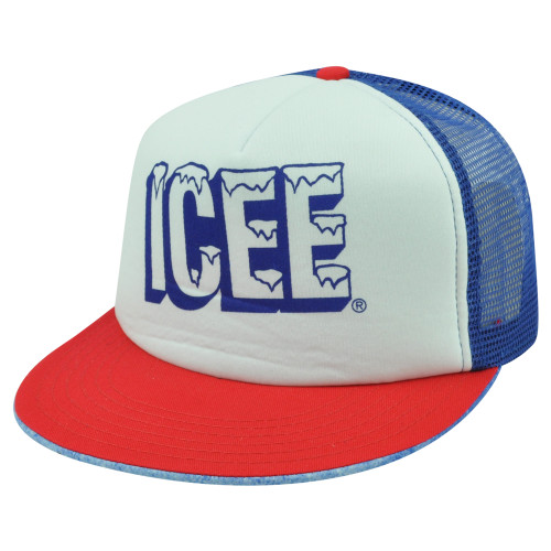 Icee Slushy Beverage Cold Drink Frozen Trucker Mesh Snapback Flat Bill Hat Cap