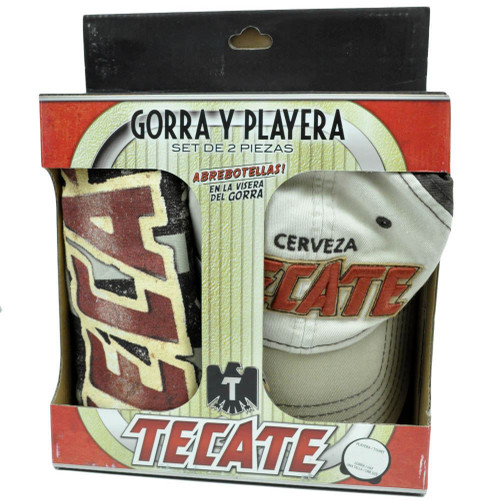 Tecate Beer Bottle Opener Hat Cap Large LG T Shirt Gorra Playera 2 Piece Set