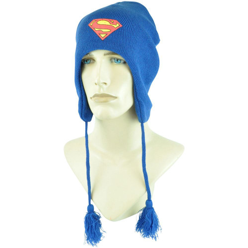 Superman DC Comics Man of Steel Super Hero Distressed Peruvian Beanie Knit Toque