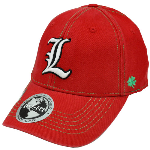 NCAA Top of the World Hat Cap Louisville Cardinals One Size Flex Fit Curved Bill