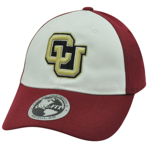 NCAA Colorado Buffaloes Two Tone Stretch Flex Fit One Size Curved Bill Hat Cap
