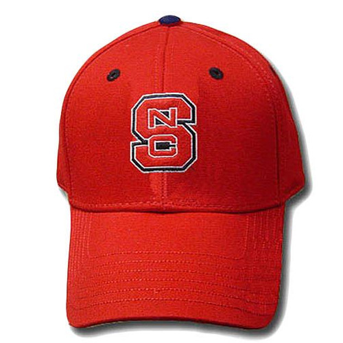 NCAA FITTED CAP HAT NORTH CAROLINA WOLFPACK RED SIZE 7