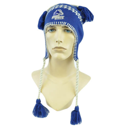 NCAA Zephyr Alpine Tassel Knit Beanie Hat Ear Flaps Toque Boise State Broncos