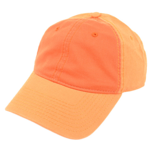 American Needle Blank Two Tone Orange Women Ladies Garment Wash Buckle Hat Cap