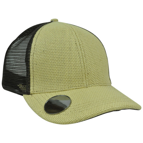 Plain Duke Straw Brown Mesh Built In Bottle Drink Opener Snapback Blank Hat Cap