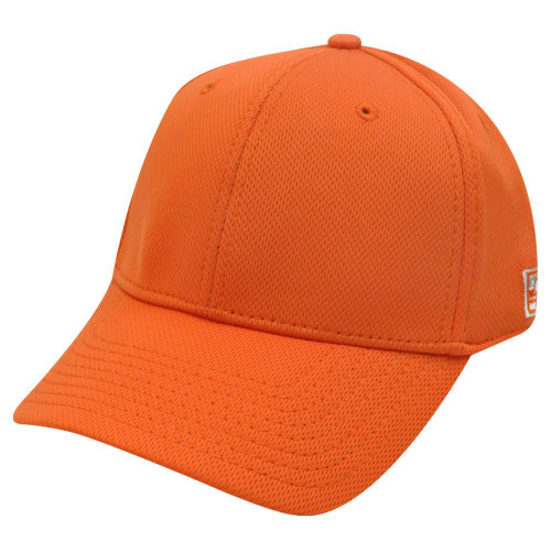 BLANK PLAIN DARK ORANGE SM SMALL FLEX FIT GAME HAT CAP