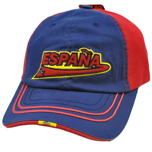 Spain España Unconstructed Hat Cap Soccer Futbol Euro Cup 2012 FIFA Rhinox Blue