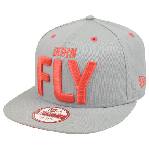 New Era 9Fifty 950 Make A Statement Born Fly Snapback Flat Bill Grey Hat Cap