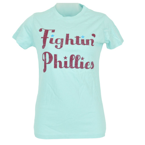MLB Philadelphia Phillies Distressed Women Ladies Baseball Tee Tshirt Shirt