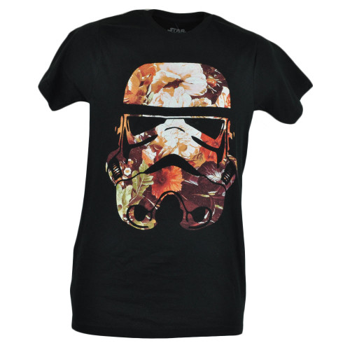 Star Wars Flower Floral Trooper Stormtroopers Tshirt Black Tee Movie Men