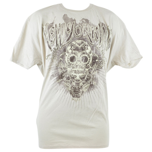 NY New York Sugar Skull Tattoos Tv Show 2XL XXLarge Shirt Tee Distressed Tshirt