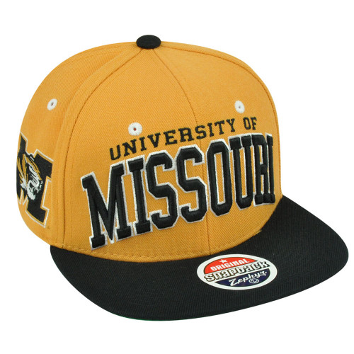 NCAA Missouri Tigers Zephyr Super Star Snapback 32/5 Flat Bill Two Tone Hat Cap 