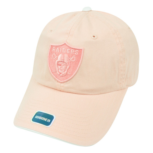 NFL Oakland Raiders Women Castel Pink Clip Buckle Hat Cap Garment Wash Relaxed