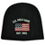 US Polo Assn Association Brand Flag Logo Cuffless Hat Black Beanie Knit Toque 