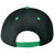 Blank Plain Two Tone Black Green Adjustable Snapback Flat Bill Acrylic Hat Cap 