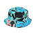 Tropical Pattern Design Blank One Size Sun Bucket Hat Crusher White Beach Black