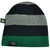 US Polo Assn Association Brand Reversible Grey Striped Cuffless Knit Beanie Hat