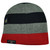 US Polo Assn Association Brand Reversible Navy Striped Cuffless Knit Beanie Hat