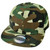 Camouflage Solid Camo Hunting Outdoors Snapback Flat Bill Adjustable Hat Cap 