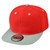 Blank Plain Two Tone Red Grey Adjustable Snapback Flat Bill Acrylic Hat Cap 