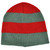 Striped Red Gray Thin Knit Cuffless Beanie Blank Toque Plain Winter Hat Skully