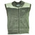 Blow Fish Zipper Vest Sweater Youth Collar Girls Olive Green Beige Small SM 