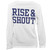 NCAA Brigham Young Cougars White Womens Long Sleeve Tshirt BYU Henley Rise Shout