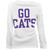 NCAA Kansas State Wildcats White Womens Long Sleeve Tshirt Button Henley Go Cats