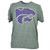 NCAA Kansas State Wildcats Felt Tshirt Tee Mens Short Sleeve Gray Sports Adult