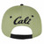 California Republic Cali Script Two Tone Khaki Snapback Black Flat Bill Hat Cap