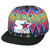 Starter Logo Black Blue Yellow Pink Trippy Zig Zag Graphics Snapback Hat Cap 