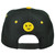 Emoji Winking Face Emoticons Text Symbol Snapback Hat Cap Flat Bill Black Yellow