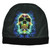 Skull Skeleton Sublimated Knit Beanie Cuffless Black Blue Galaxy Toque Hat 