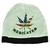 Medicated Marijuana USA Flag Weed Sublimated Knit Beanie Cuffless Toque Hat 