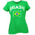 Brasil Copa America Centenario USA 2016 Tshirt Tee Green Womens Soccer Futbol