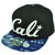 Cali California 3D Hawaiian Floral Flower Brim Hat Cap Snapback BLK Blue White