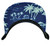 Cali California 3D Hawaiian Floral Flower Brim Hat Cap Snapback BLK Blue White