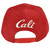 Cali California Republic Bear Logo Woven Label Corduroy Hat Cap Snapback Red