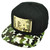 CA California Metal Emblem Gold State Camouflage Flat Bill Hat Cap Black Cali 