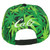 Cali California Marijuana Green Floral Crown Black Flat Hat Cap Snapback Satin