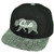 Cali California Republic Bear Logo Abstract Pattern Hat Cap Snapback Black White