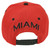 Miami MIA City Beach Florida Red Skyline Under Visor Snapback Flat Bill Hat Cap