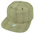 Khaki Plaid Pattern Print Snapback Flat Bill Blank Hat Cap Plain Adjustable 