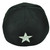 Nautical 3D Star Black Solid Color Fitted 6 7/8 Hat Cap Headgear Curved Bill 