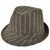 Brown Pin Striped Fedora Gangster Trilby Hat 58cm Wool Diamond Top Stetson