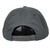 Blank Dark Gray Constructed Flat Bill Snapback Hat Cap Plain Solid Color